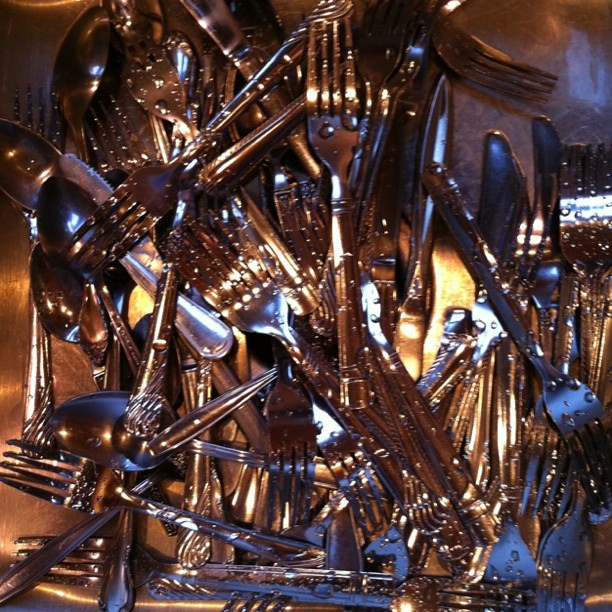 Washed eclectic silverware